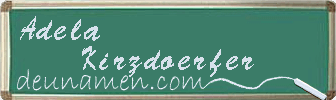 Adela Kirzdoerfer Visitenkarte
